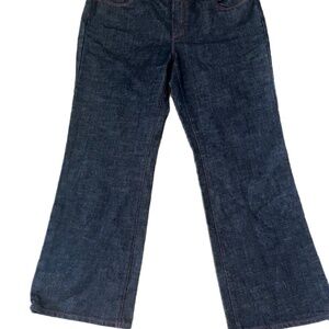 Seven 7 bootcut Darkwash Red Stitching Relaxed high quality Jeans size 20